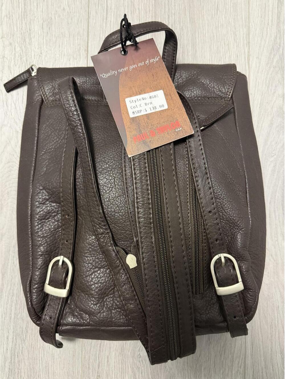 Paul & Taylor Brown Leather Backpack $138